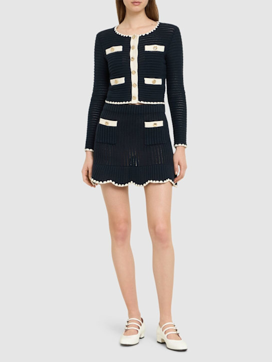 Luisaviaroma Minigonna In Misto Cotone Crochet
