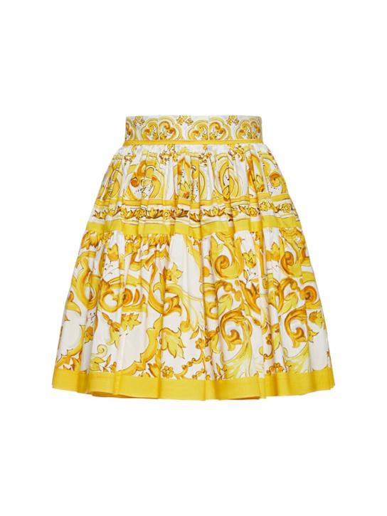 Luisaviaroma Minigonna in popeline stampa maiolica
