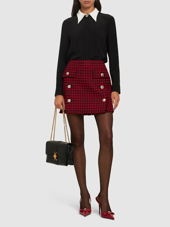 Luisaviaroma Minigonna In Tweed Di Misto Lana
