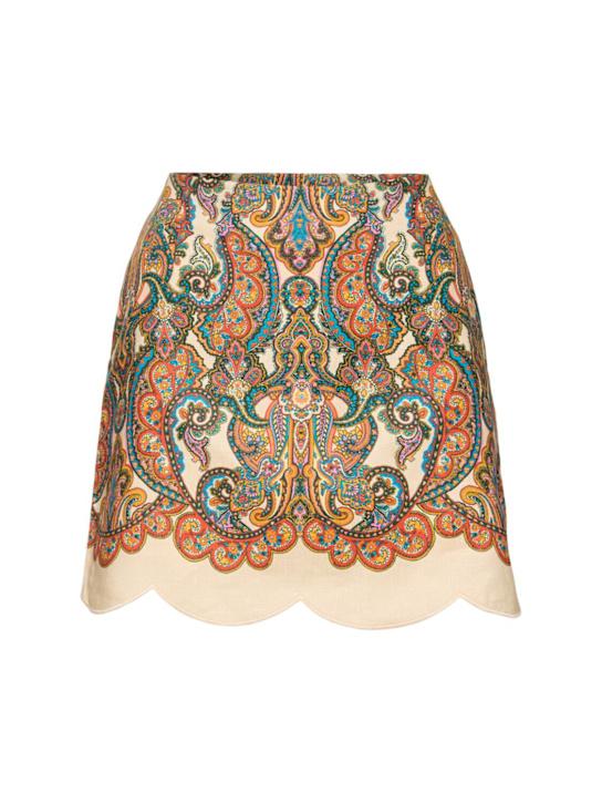 Luisaviaroma Minigonna Ottie in lino stampato