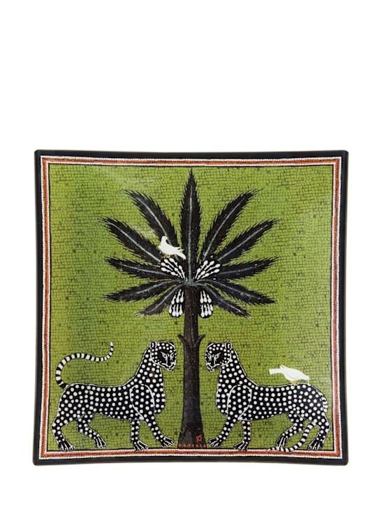 Luisaviaroma Mosaico green glass plate