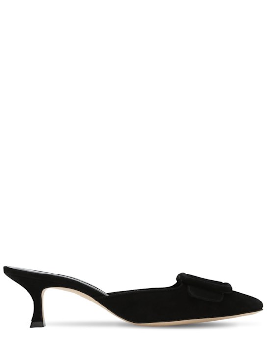 Luisaviaroma Mules Maysale in camoscio 50mm