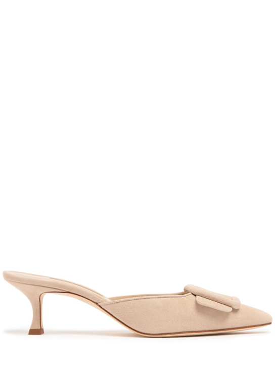 Luisaviaroma Mules Maysale in camoscio 50mm