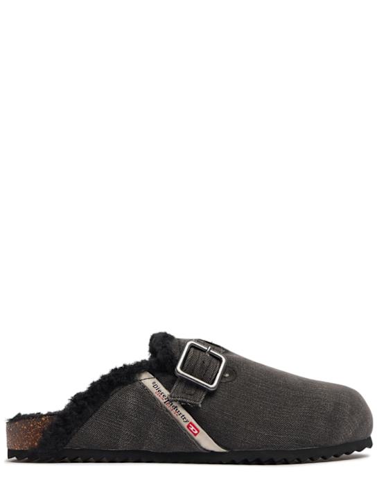 Luisaviaroma Mules Woodstock in denim di cotone