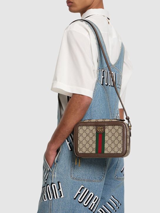 Luisaviaroma Ophidia GG Canvas Messenger Bag