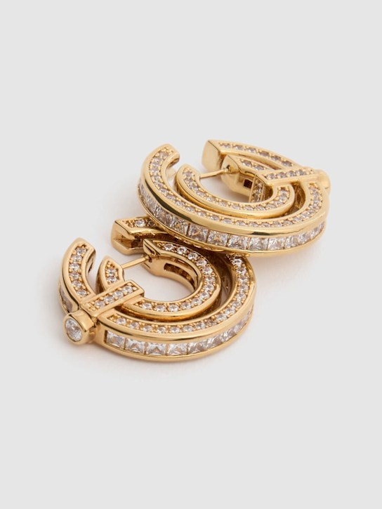 Luisaviaroma Orecchini A Cerchio Halo Con Pavé