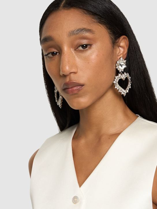Luisaviaroma Orecchini A Cuore Con Cristalli