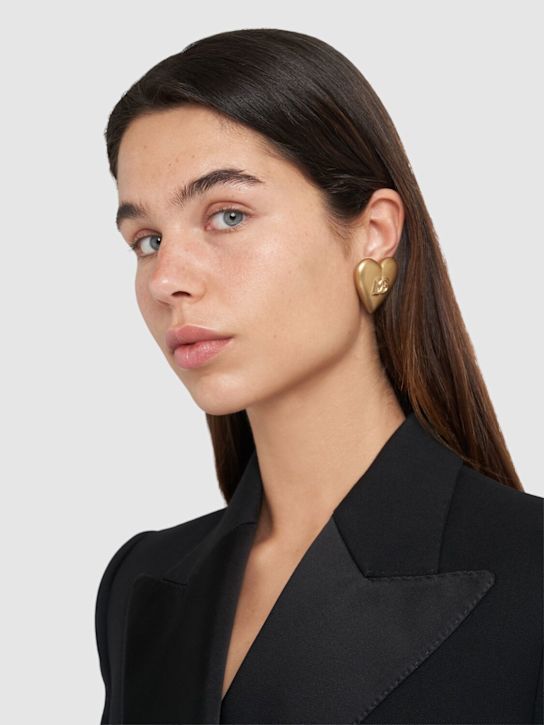 Luisaviaroma Orecchini A Cuore Con Logo