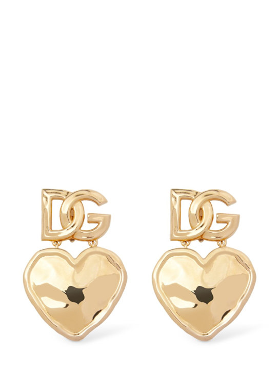 Luisaviaroma Orecchini a cuore con logo DG