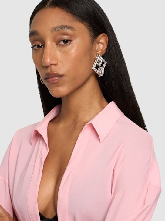 Luisaviaroma Orecchini Quadrati Con Cristalli