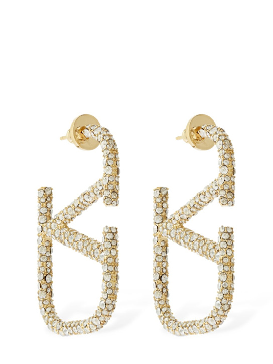Luisaviaroma Orecchini Vlogo con cristalli 4.5cm