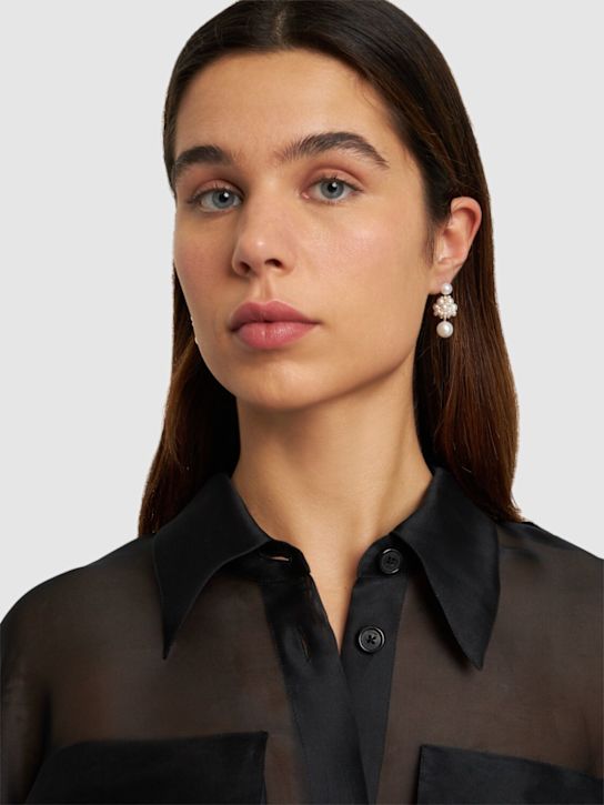Luisaviaroma Orecchino Dora In Oro 14kt Con Perle
