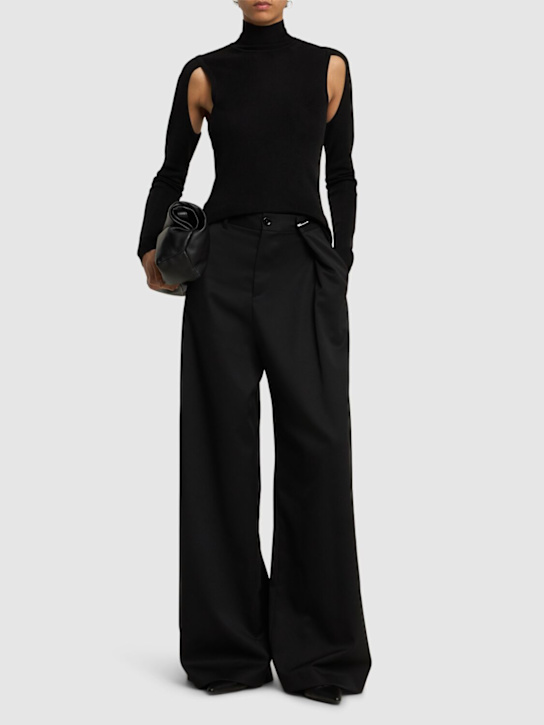 Luisaviaroma Pantaloni Asimmetrici In Misto Lana