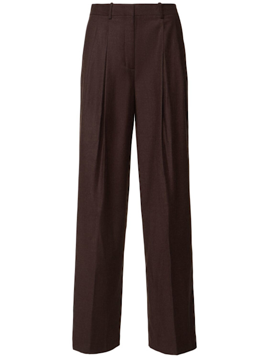 Luisaviaroma Pantaloni dritti in lana con pinces