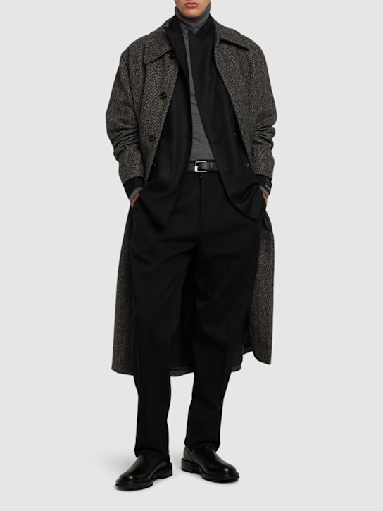 Luisaviaroma Pantaloni In Lana E Cotone Con Pinces