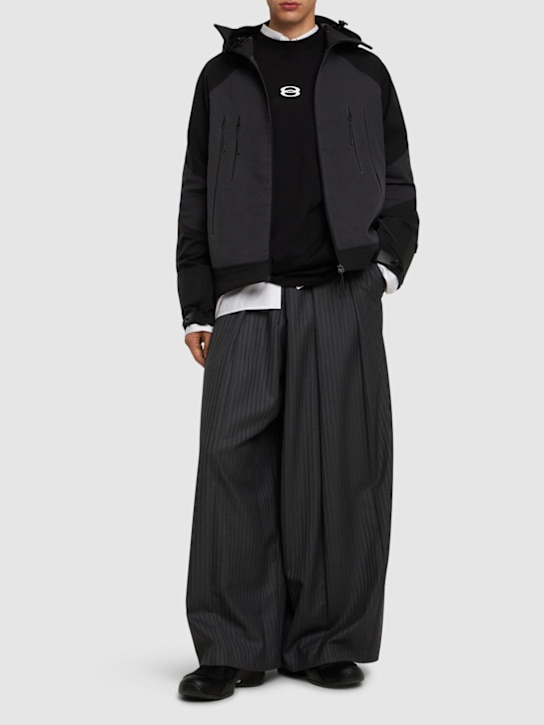 Luisaviaroma Pantaloni In Lana Gessata Con Pinces