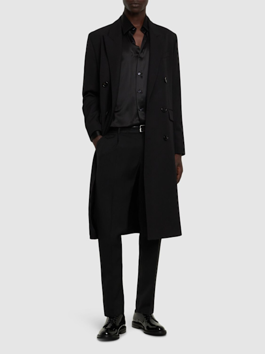 Luisaviaroma Pantaloni In Lana Stretch Con Pinces