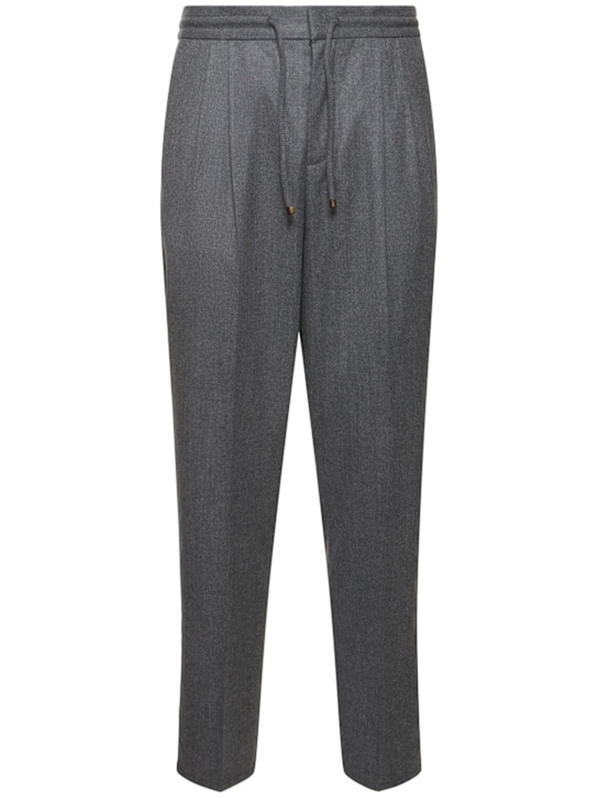 Luisaviaroma Pantaloni jogger in flanella di lana