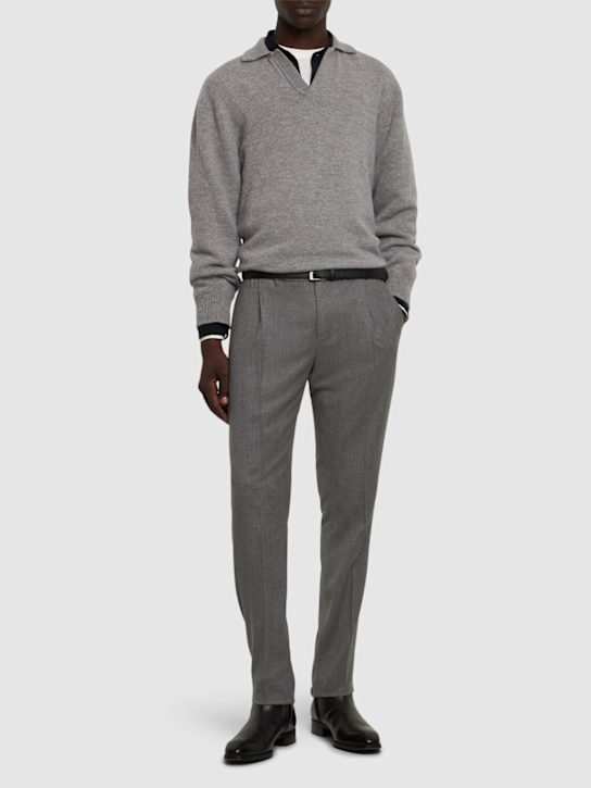 Luisaviaroma Pantaloni Jogger In Lana E Seta