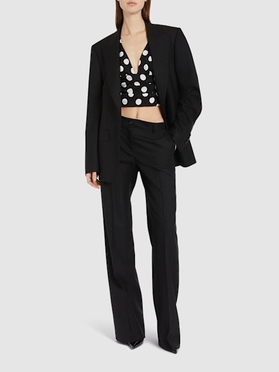 Luisaviaroma Pantaloni Larghi In Lana Stretch