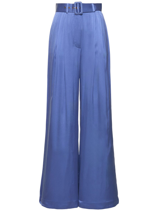 Luisaviaroma Pantaloni larghi in raso di seta