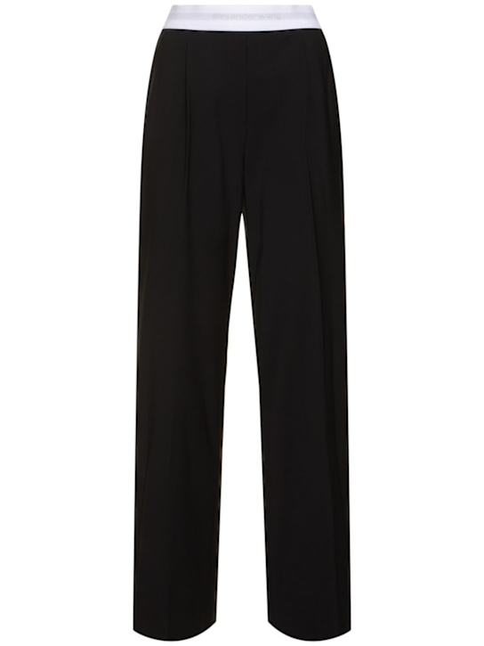 Luisaviaroma Pantaloni vita alta in lana plissé