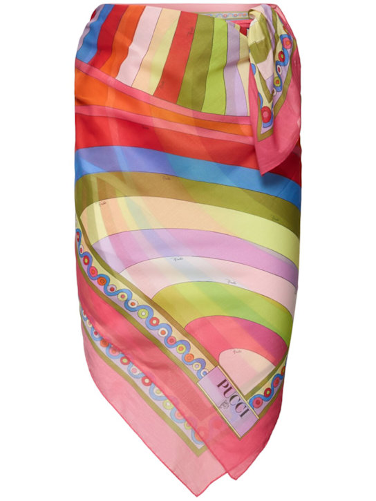 Luisaviaroma Pareo in voile di cotone stampato