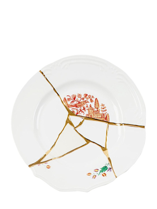 Luisaviaroma Piatto piano Kintsugi in porcellana