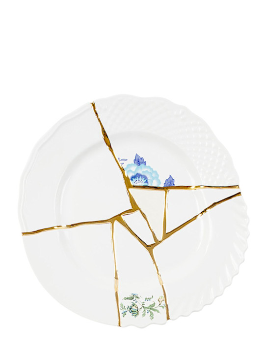 Luisaviaroma Piatto piano Kintsugi in porcellana