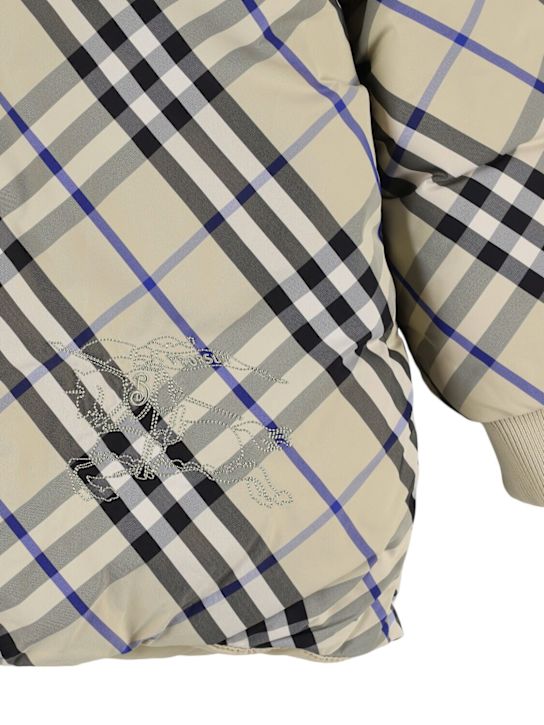 Luisaviaroma Piumino In Nylon Stampa Check