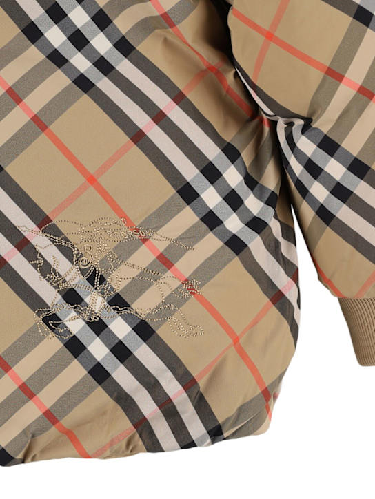 Luisaviaroma Piumino In Nylon Stampa Check