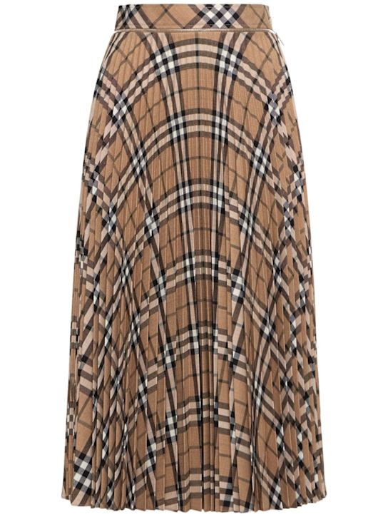 Luisaviaroma Pleated wool blend midi skirt