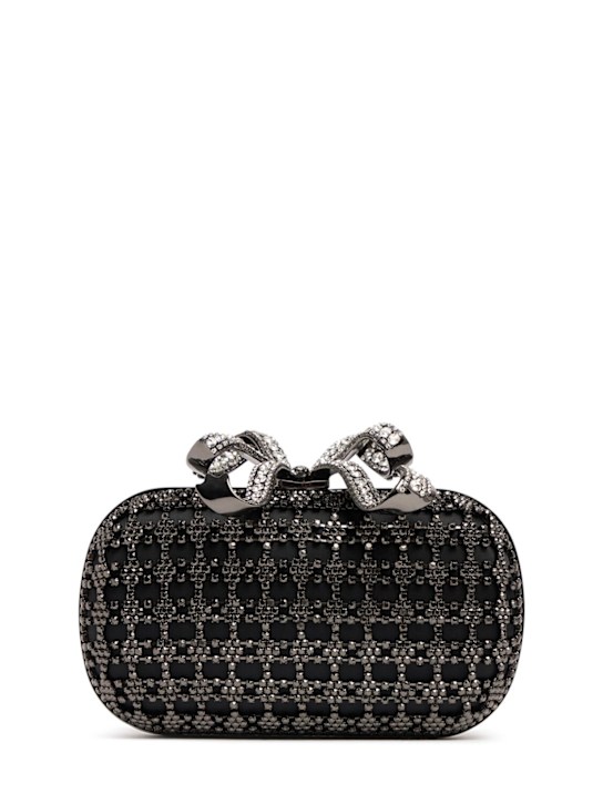Luisaviaroma Pochette con fiocco e cristalli