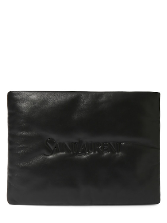 Luisaviaroma Pochette grande in pelle / monogramma
