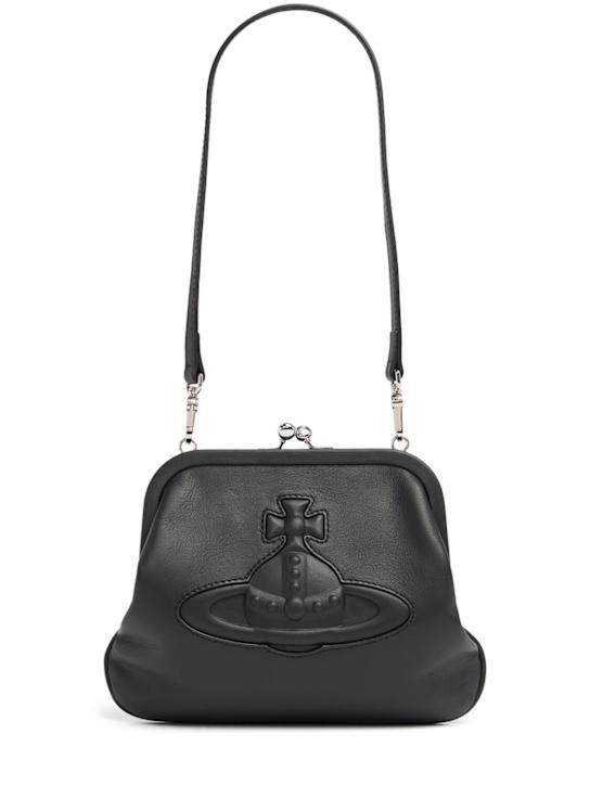 Luisaviaroma Pochette Vivienne Orb in pelle liscia