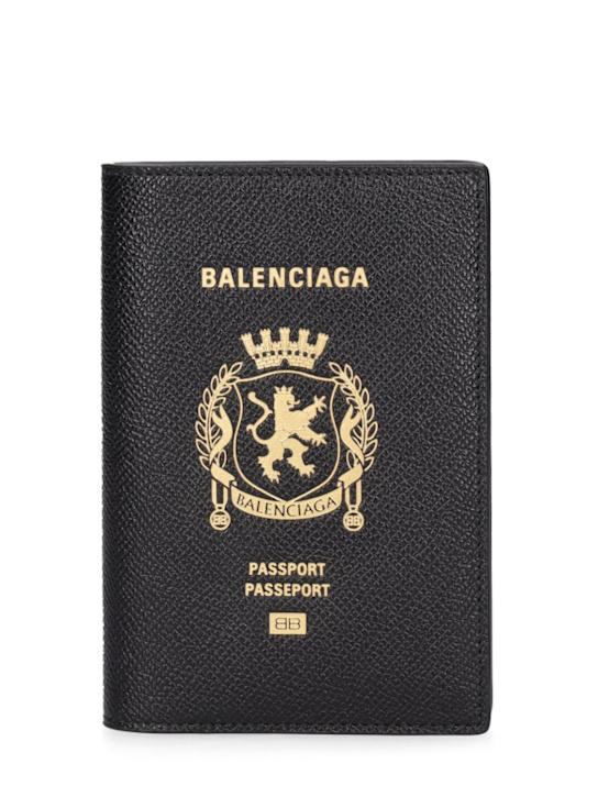 Luisaviaroma Porta passaporto in pelle con logo