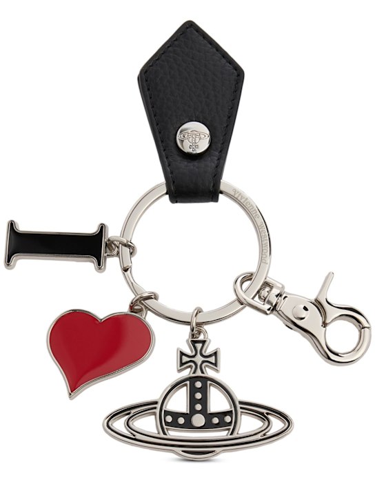 Luisaviaroma Portachiavi I Love Orb in pelle
