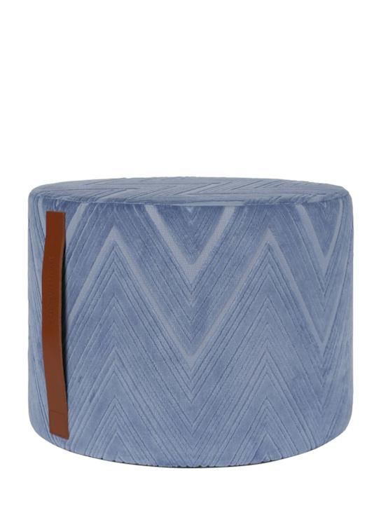 Luisaviaroma Pouf Basel in velluto di cotone