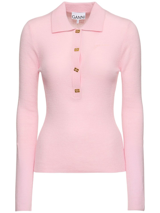Luisaviaroma Ribbed wool polo sweater