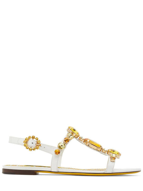Luisaviaroma Sandali bassi Bianca in vernice 10mm