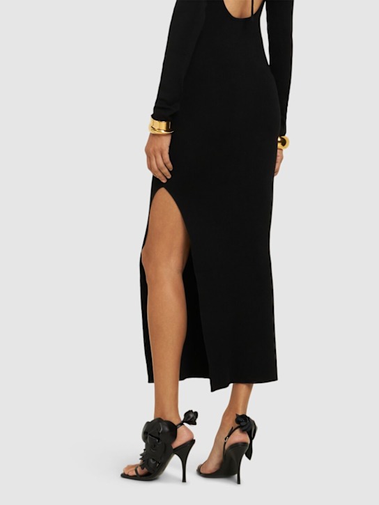 Luisaviaroma Sandali In Pelle Con Fiore 105mm