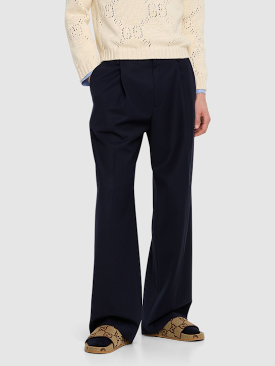 Luisaviaroma Sandali In Tela Di Misto Lana Maxi GG
