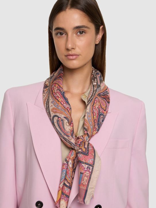 Luisaviaroma Sciarpa In Cashmere E Seta Con Stampa