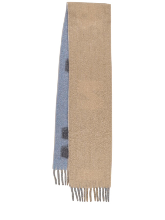 Luisaviaroma Sciarpa in lana a righe con logo