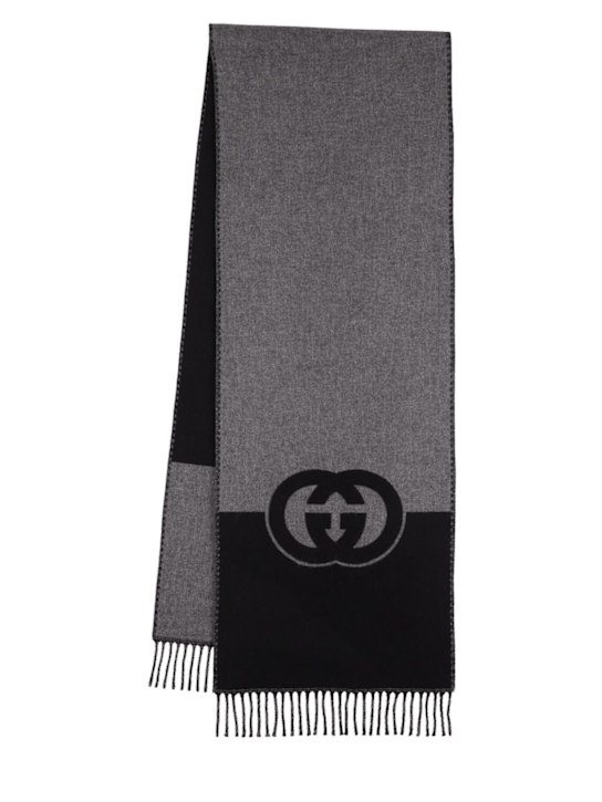 Luisaviaroma Sciarpa in lana e cashmere GG