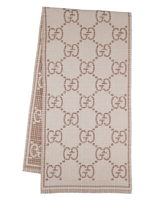 Luisaviaroma Sciarpa in lana GG jacquard