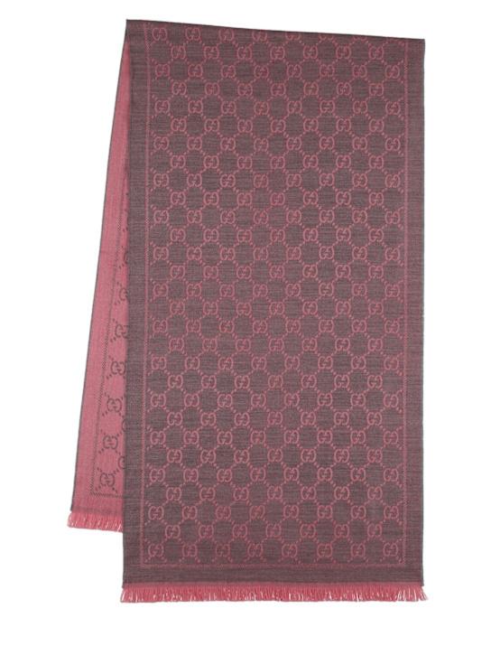Luisaviaroma Sciarpa in lana jacquard GG