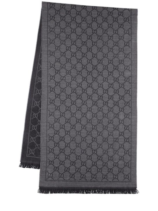Luisaviaroma Sciarpa in lana jacquard GG