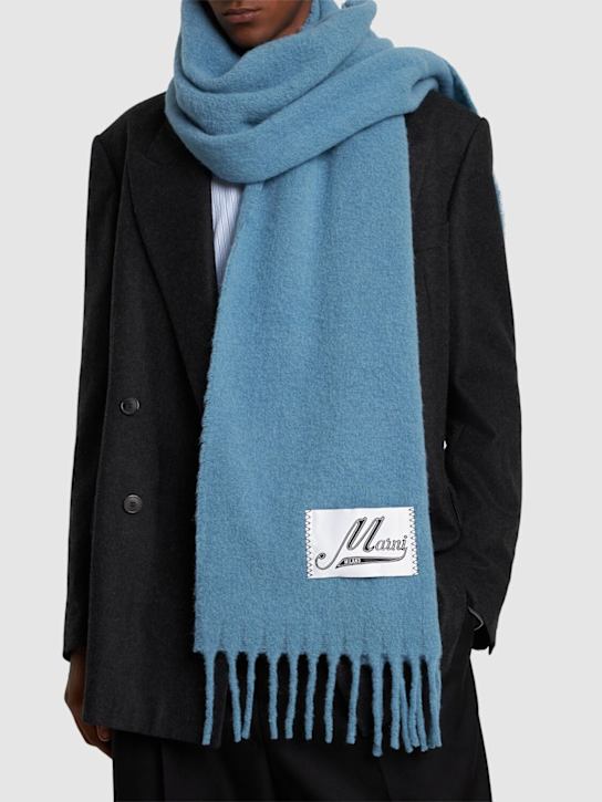 Luisaviaroma Sciarpa In Misto Alpaca Con Logo