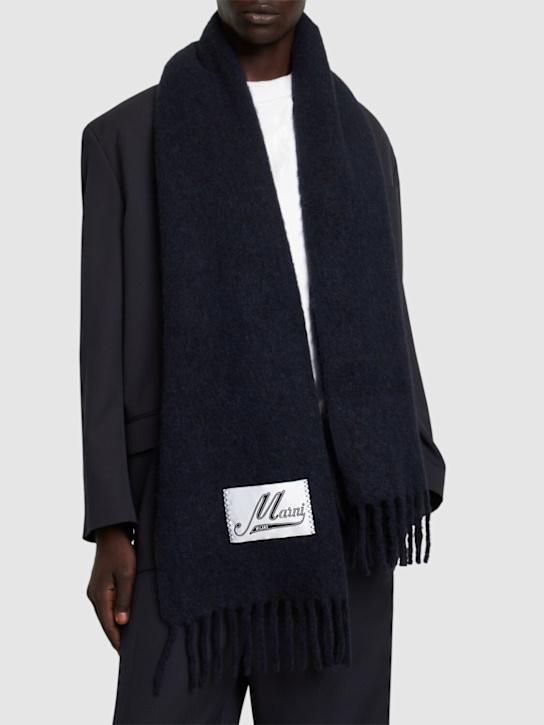 Luisaviaroma Sciarpa In Misto Alpaca Con Logo